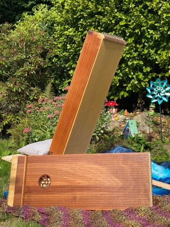 A monochord in a garden.