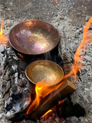 Round bowl after fire.